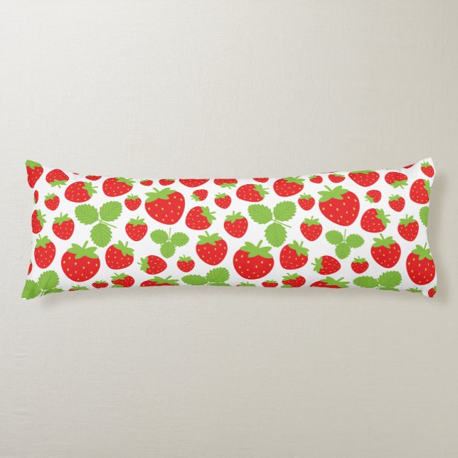 Jordgubbar och kropp Pillow Kroppskudde (Framsidan)