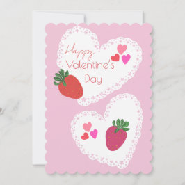 Jordgubbar och örter Alla hjärtans dag Julkort