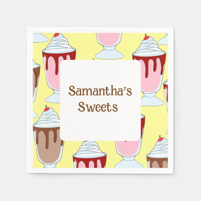 Jordgubbar och smörjfetter pappersservett (Framsidan)