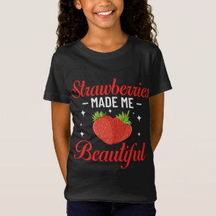 Jordgubbar och smultron (frukt, bär, trädgård, trä t shirt