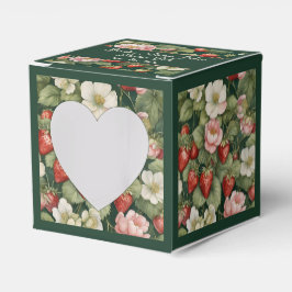 Jordgubbar och vacker feminin presentförpackning presentaskar