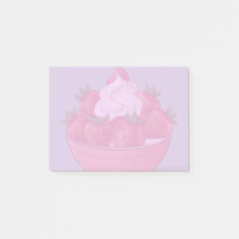 Jordgubbar och vispgrädde post-it block