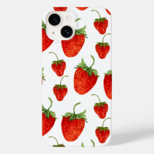 Jordgubbar på White iphone case
