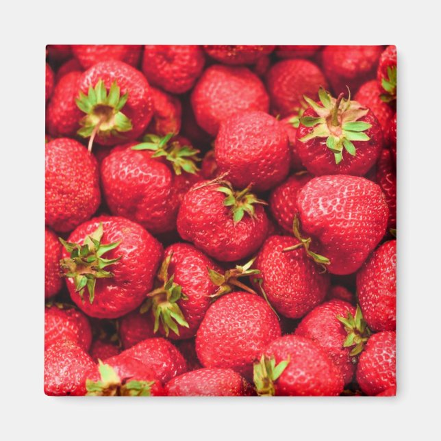 Jordgubbar Red Delicious Strawberry Magnet (Framsidan)