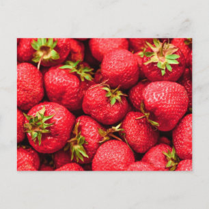 Jordgubbar Red Delicious Strawberry Vykort