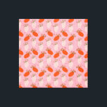 Jordgubbar Rosa Vitt Doodle Frukt Mönster Canvastryck<br><div class="desc">Handritat Jordgubbsmönster med vita och rosa jordgubbar.</div>