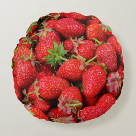 Jordgubbar Rund Kudde