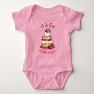 Jordgubbar Shortkaka Cake Dessert Jordgubbar T Shirt