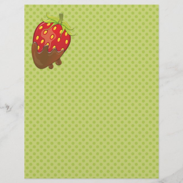 Jordgubbar som distats i choklad reklamblad (Framsidan)