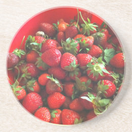 Jordgubbar Underlägg Sandsten