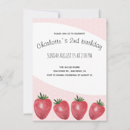 Jordgubbar Vattenfärg Hand-målad på Meddelande