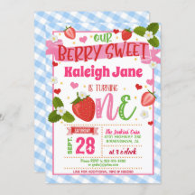 Jordgubbarnas första födelsedag - blått inlägg