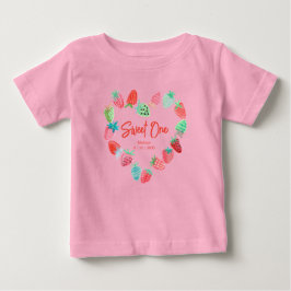 Jordgubbarnas Rosa Söt en födelsedag T Shirt