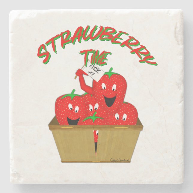 Jordgubbarnas Tid! Stenunderlägg (Framsidan)