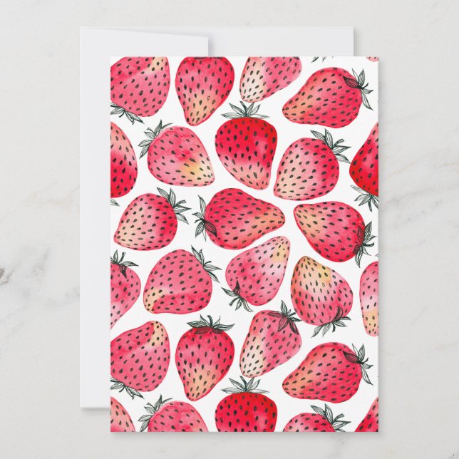 Jordgubbarnas vattenfärg och bläck (Framsida)