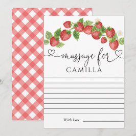 Jordgubbe 1:a födelsedag Kapselanteckning Kort