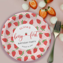 Jordgubbe 1:a födelsedag Party Berry 1:a födelseda