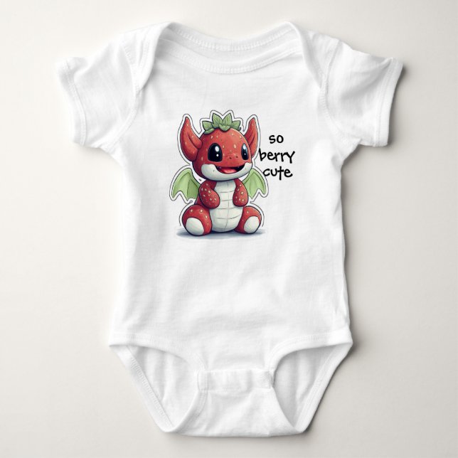 Jordgubbe Baby Dragon T Shirt (Framsida)