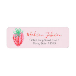 Jordgubbe | Baby Shower | Returadressetiketter Returadress Etikett