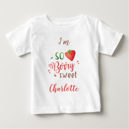 Jordgubbe baby skjorta Bebisar Berry gullig flicka T Shirt
