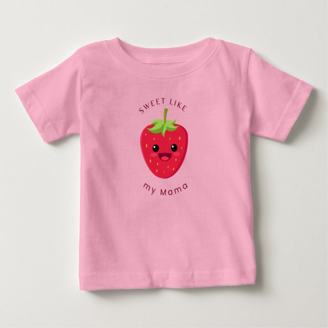 Jordgubbe Baby T-shirt (Framsida)