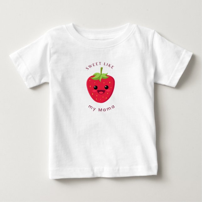 Jordgubbe Baby T-shirt (Framsida)