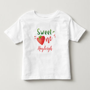 Jordgubbe baby t-shirt Berry söt 1-flickskjorta