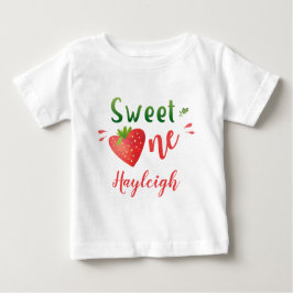 Jordgubbe baby t-shirt Berry söt 1-flickskjorta