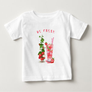 Jordgubbe Baby T-Shirt Juice Coola Drink Fruit