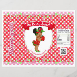Jordgubbe Baby Theme Red Gingham Chip Bag