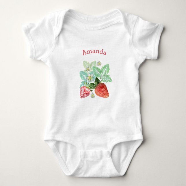 Jordgubbe, bärrött. t shirt (Framsida)