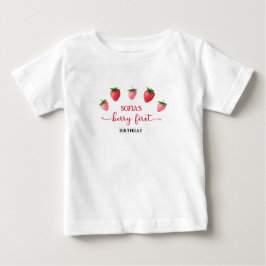 Jordgubbe Berry First Birthday Guest of Honor T Shirt