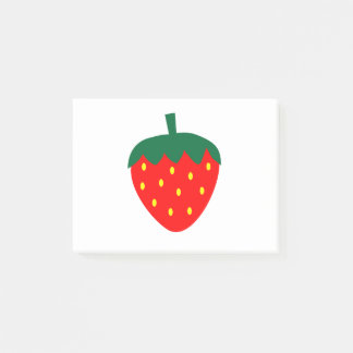 Jordgubbe Berry Fruit Summer Red Post-it Block