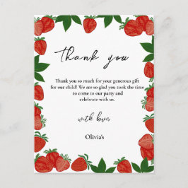 Jordgubbe Berry Söt Frukt tack Vykort