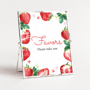 Jordgubbe Berry Sweet Baby Shower Favoriter Poster