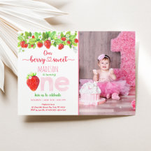 Jordgubbe Berry Sweet First Birthday