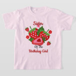 Jordgubbe Birthday Girl Children Tshirts Sister<br><div class="desc">Firar födelsedag med denna speciella t-shirt,  speciell och personlig design</div>