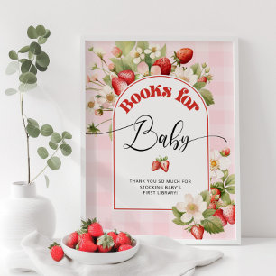 Jordgubbe bokar för baby. Berry Bokar för baby Poster