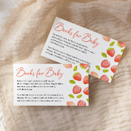 Jordgubbe Bokar för Baby Berry Sweet Baby Shower Tilläggskort