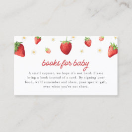 Jordgubbe Bokar för Baby Card Berry Sweet Shower Visitkort