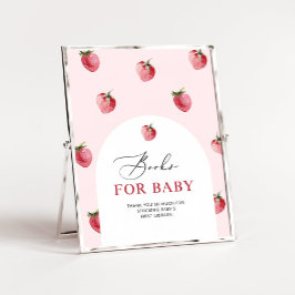 Jordgubbe bokar för baby-tecken poster