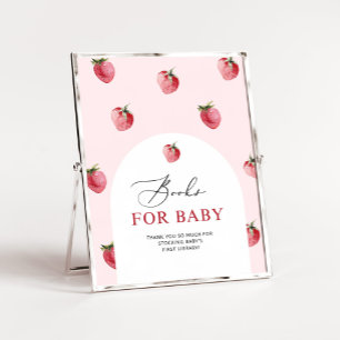 Jordgubbe bokar för baby-tecken poster