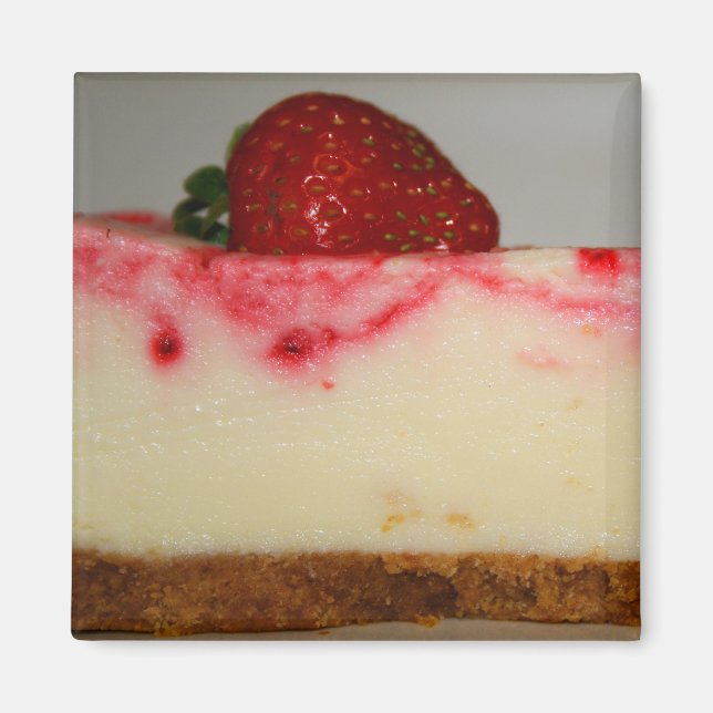 Jordgubbe Cheesecake Magnet (Framsidan)