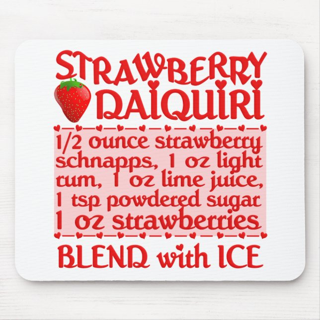 Jordgubbe Daiquiri mousepad Musmatta (Framsidan)
