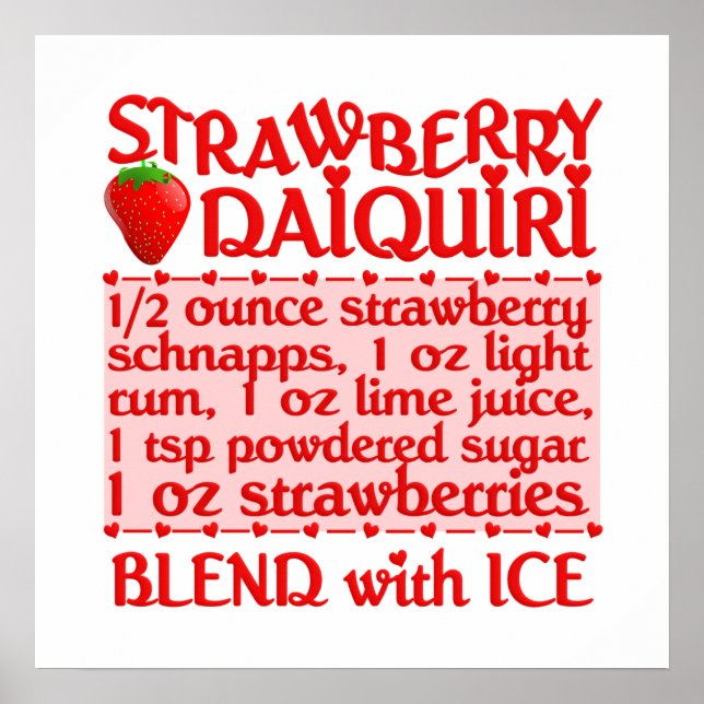 Jordgubbe Daiquiri poster (Framsidan)