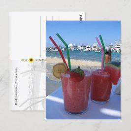 Jordgubbe Daiquiris, Mykonos, Grekland - Vykort