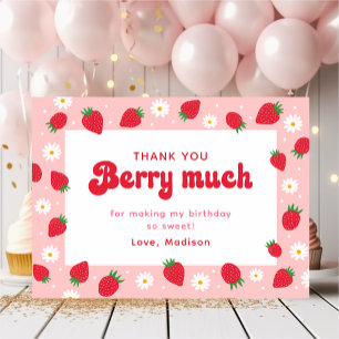 Jordgubbe Daisy Birthday Tack Kort