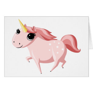Jordgubbe den rosa unicornen hälsningskort