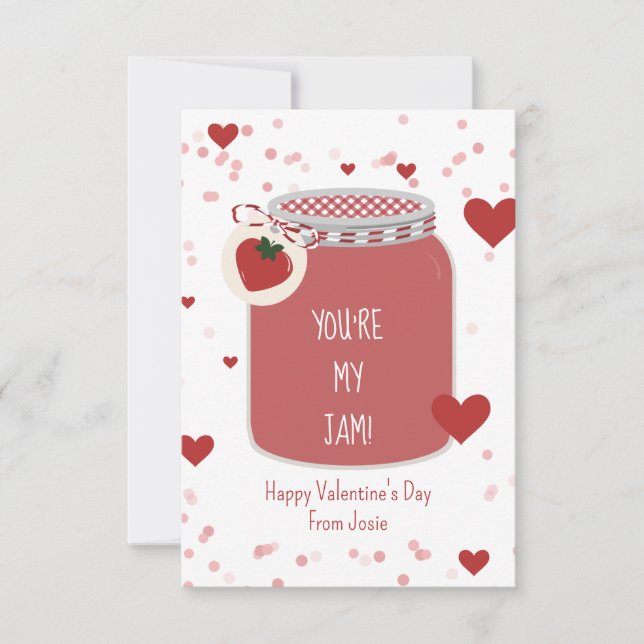 Jordgubbe Du är min Sylt-klassrum Valentine Kort (Framsida)