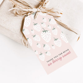 Jordgubbe Fält Berry Sweet Girl Favor Tags Presentetikett